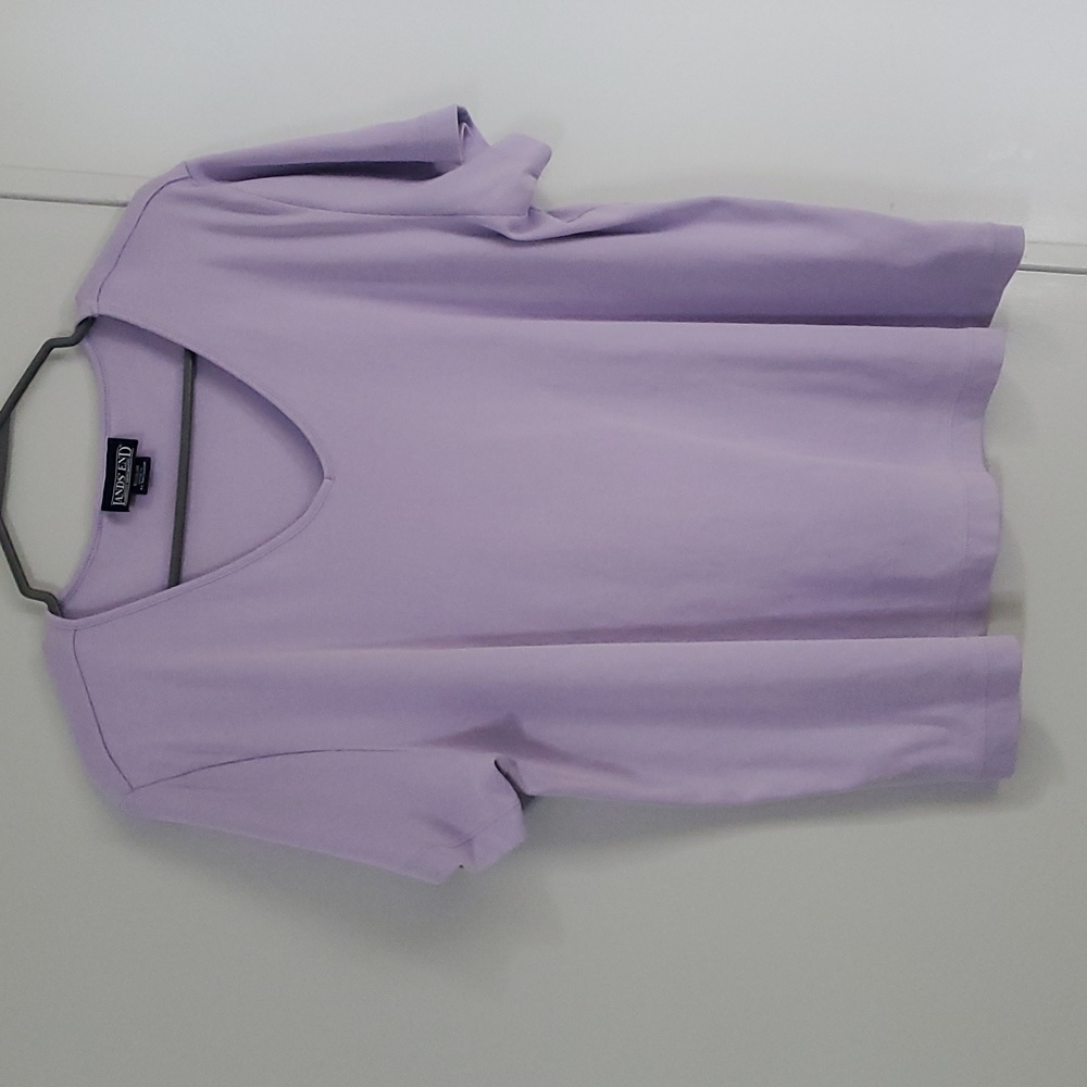 "LANDS END" PURPLE BLOUSE XL 18-20 100% COTTON